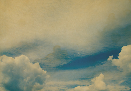 Retro sky and clouds background.の写真素材
