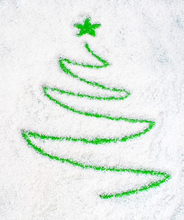 Christmas words on snowの写真素材