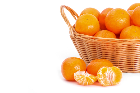 Mandarine on whiteの写真素材