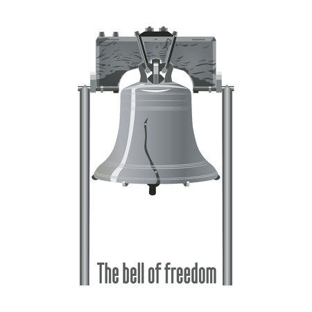 liberty bell. Isolated Illustration. For Banners,postcards or postersのイラスト素材