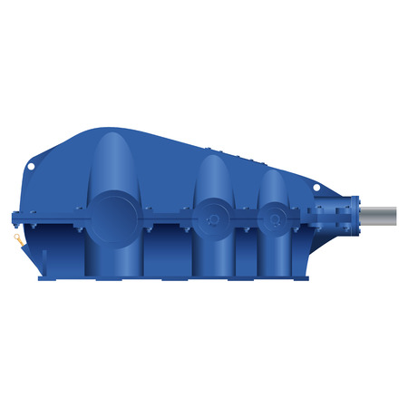 bevel-helical gearbox vector illustration. for catalogs. isolated imageのイラスト素材