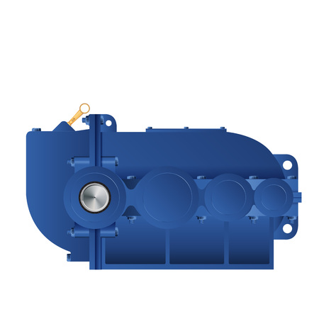 bevel-helical gearbox vector illustration. for catalogs. Vector rendering of 3d.のイラスト素材
