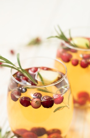 Christmas sangria with apple siderの写真素材