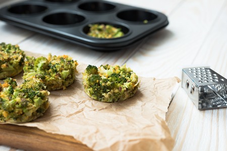 Dilicious dinner - baked broccoli and cheeseの写真素材