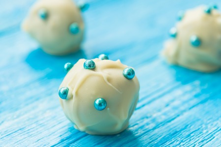 Winter energy bites wirh almond and coconutの写真素材