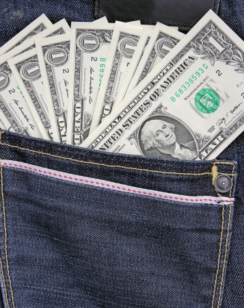Money in jeans pocket