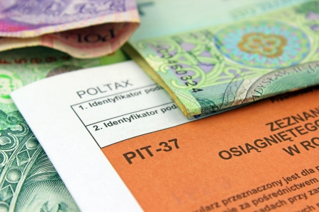 Polish income tax PIT-37 の写真素材