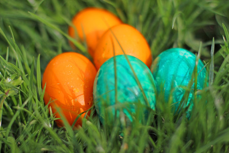 Easter eggsの写真素材