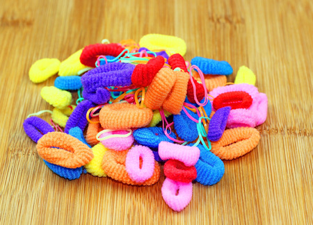 colorful hair bandsの写真素材