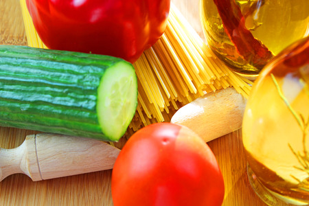 Italian food backgroundの写真素材