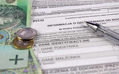 Polish income tax PIT-Oの写真素材