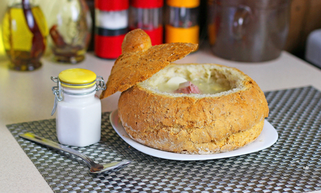 French soup in roast