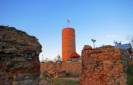 Klimek Tower. Observatory tower at the castle ruins. Grudziadz, Polandの写真素材