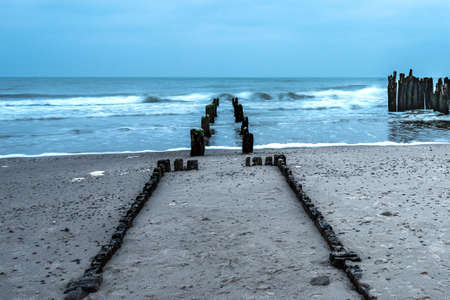 Baltic sea storm and weatherの写真素材