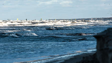 Baltic sea storm and weatherの写真素材