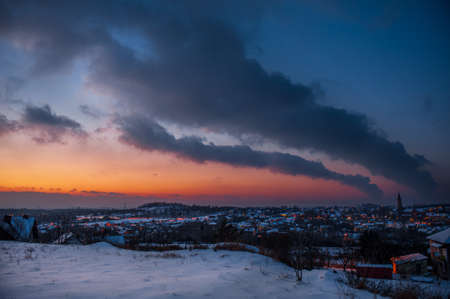 Winter sunsetの写真素材