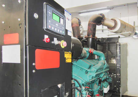 Generator for backup power when there is a power failure.の写真素材