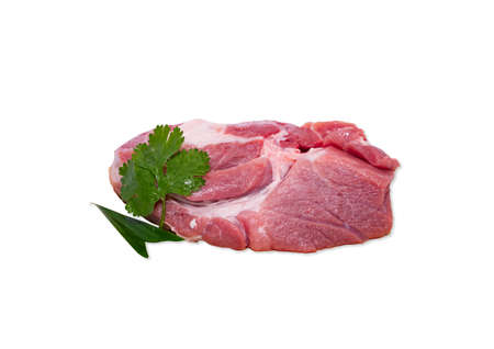 Fresh pork neck, the best ingredients in cookingの写真素材