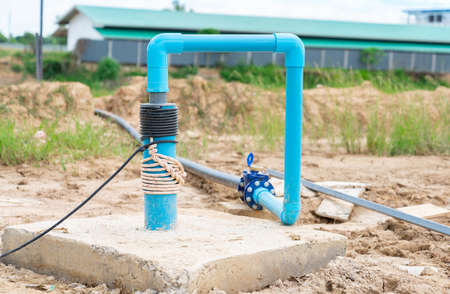 The ground water hole artesian well for the water supply in factory.の写真素材