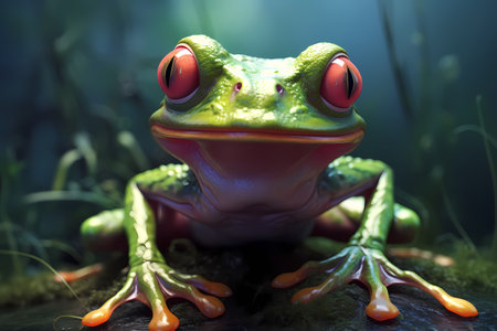 Red-eyed Tree Frog (Hyla arborea)の素材