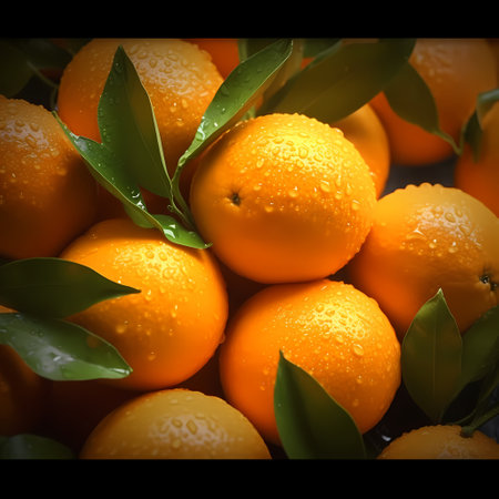 Lots of fresh oranges fruit close up.の素材