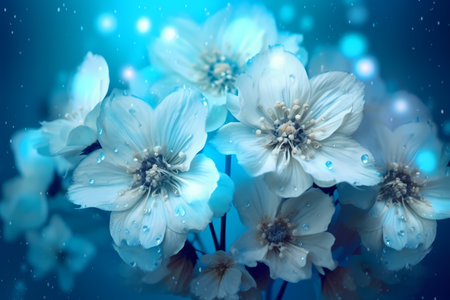 Floral background of first spring flowers close upの素材