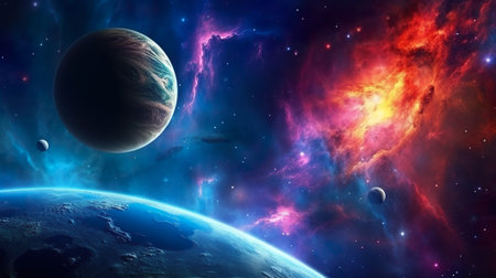 Alien Planet Landscape Under A Purple Skyの素材