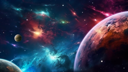 Alien Planet Landscape Under A Purple Skyの素材