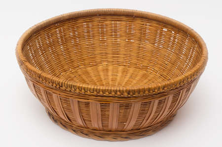 Industrial arts a wicker basket. A folklore product that can serve as a decoration or even for practical use.の写真素材