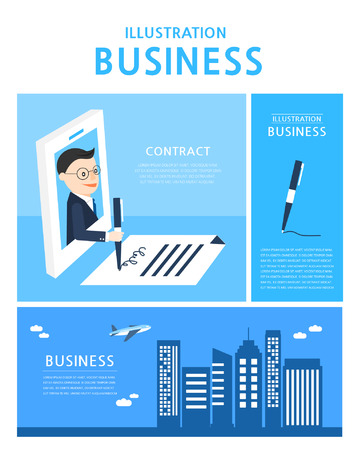 BUSINESSのイラスト素材