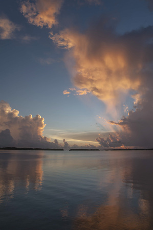 Key West Sunset caught after a rainy day was a sight while relaxing having a pina colada.の写真素材
