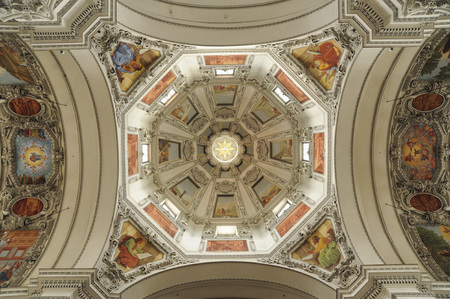 July 5, 2009, Salzburg, Austria, A gorgeus roof cathedral in Salzburg displaying wonderful architectural details.  Editorial useのeditorial素材