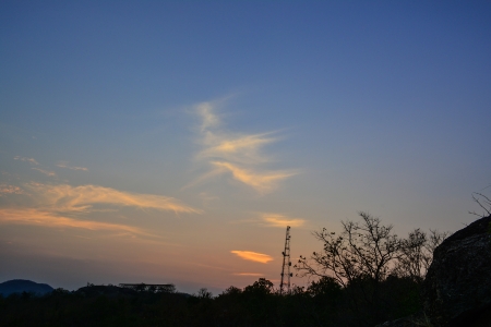 satellite dish silhouetteの写真素材