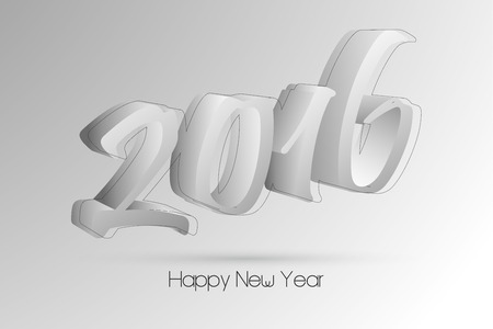 Happy new year 2016 Text Designのイラスト素材
