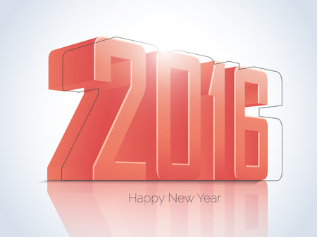 Happy New Year 2016 Text Designのイラスト素材