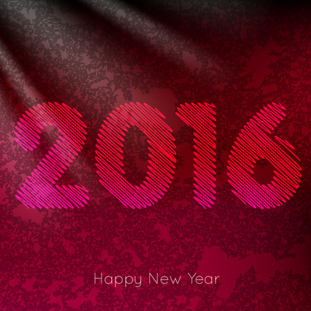 Happy New Year 2016 Text Designのイラスト素材
