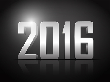Happy New Year 2016 Text Designのイラスト素材