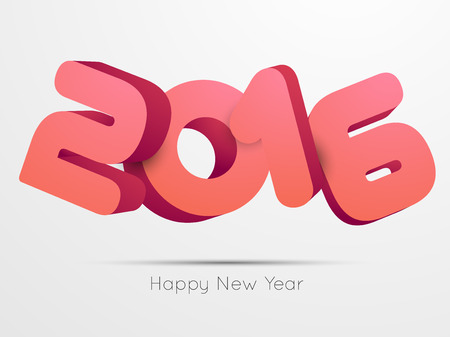 Happy New Year 2016 Text Designのイラスト素材