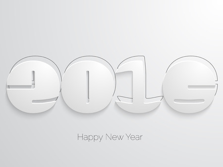Happy New Year 2016 Text Designのイラスト素材