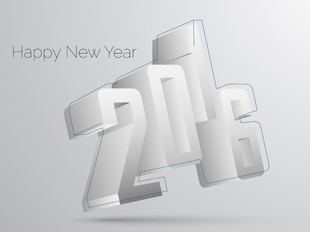 Happy New Year 2016 Text Designのイラスト素材