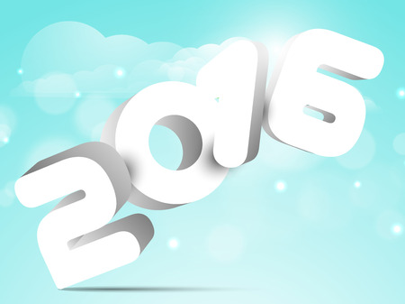 Happy new year 2016 Text Designのイラスト素材