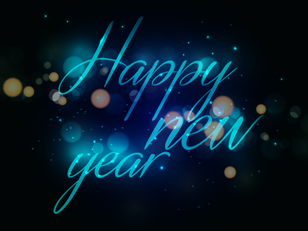 Happy new year 2016 Text Designのイラスト素材