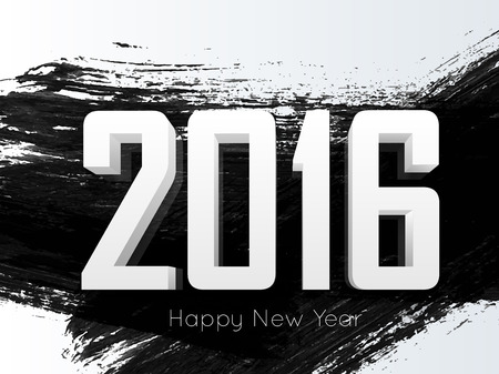 Happy new year 2016 Text Designのイラスト素材