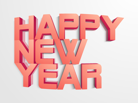 Happy new year 2016 Text Designのイラスト素材