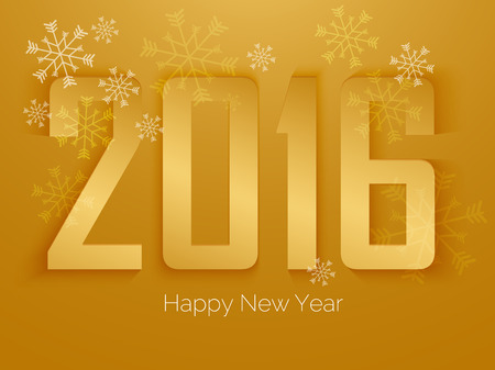 Happy new year 2016 Text Designのイラスト素材