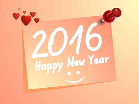 Happy new year 2016 Text Designのイラスト素材