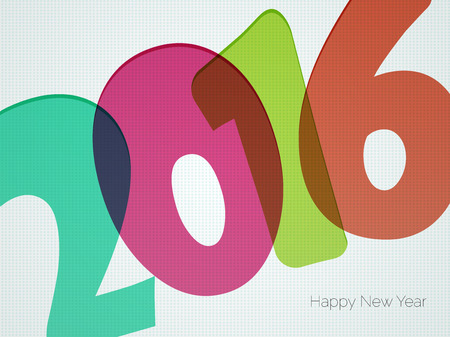 Happy new year 2016 Text Designのイラスト素材