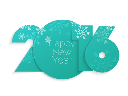 Happy new year 2016 Text Designのイラスト素材