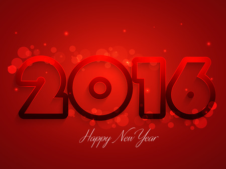 Happy new year 2016 Text Designのイラスト素材