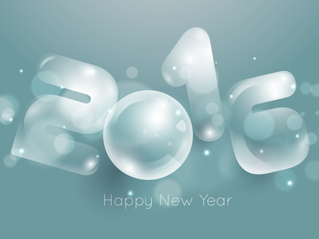 Happy new year 2016 Text Designのイラスト素材